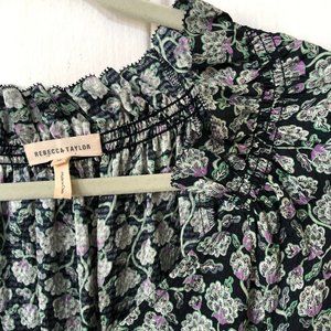 Rebecca Taylor floral silk dress size 12